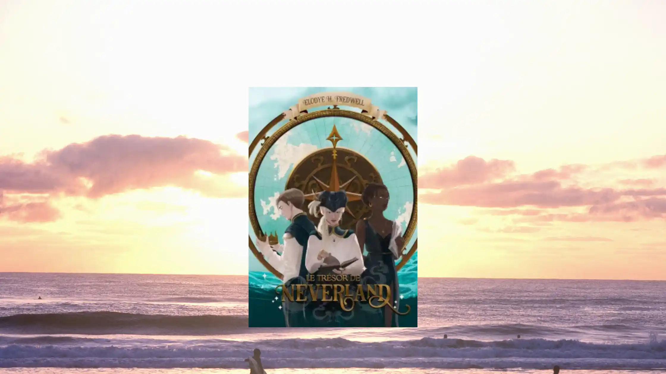 Couverture du roman Le Trésor de Neverland de Elodye H. Fredwell, une réécriture fantasy autoéditée et féministe de Peter Pan, chroniquée sur le blog littéraire de Charlène Malandain.