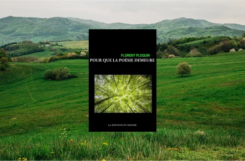 Couverture du livre Pour que la poésie demeure de Florent Ploquin aux Éditions du Menhir - recueil de poésie spirituelle sur la Normandie la Bretagne et le Poitou